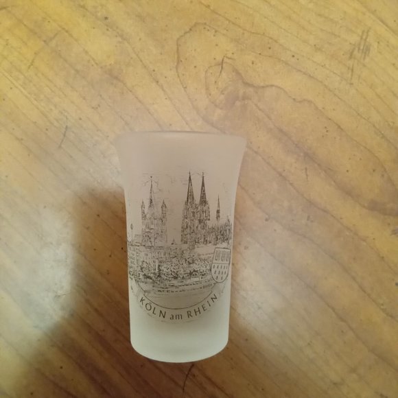 SOLD Frosted German Shot Glass Koln am Rhein - Picture 4 of 4